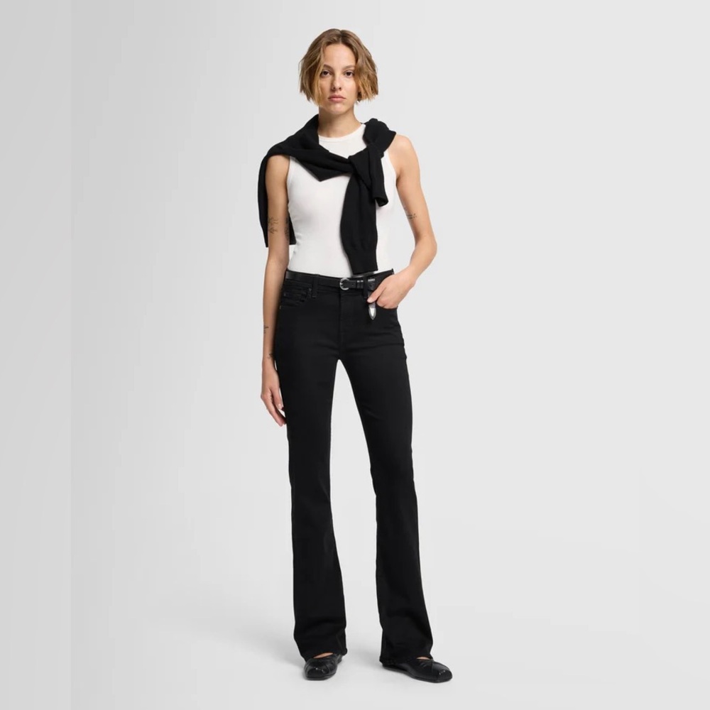 7 For All Mankind Black Boot Cut Jeans